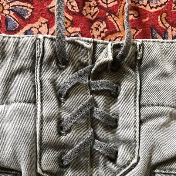 PAM AND GELA UNIFORM SIDE STRIPE STEP HEM ARMY PANT   GREEN SIZE 25 - Picture 10 of 15